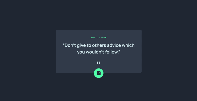 Preview of Advice generator